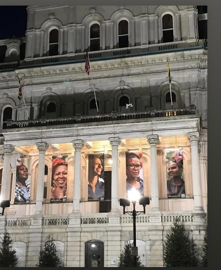 Guardians Banner displayed at Baltimore City Hall