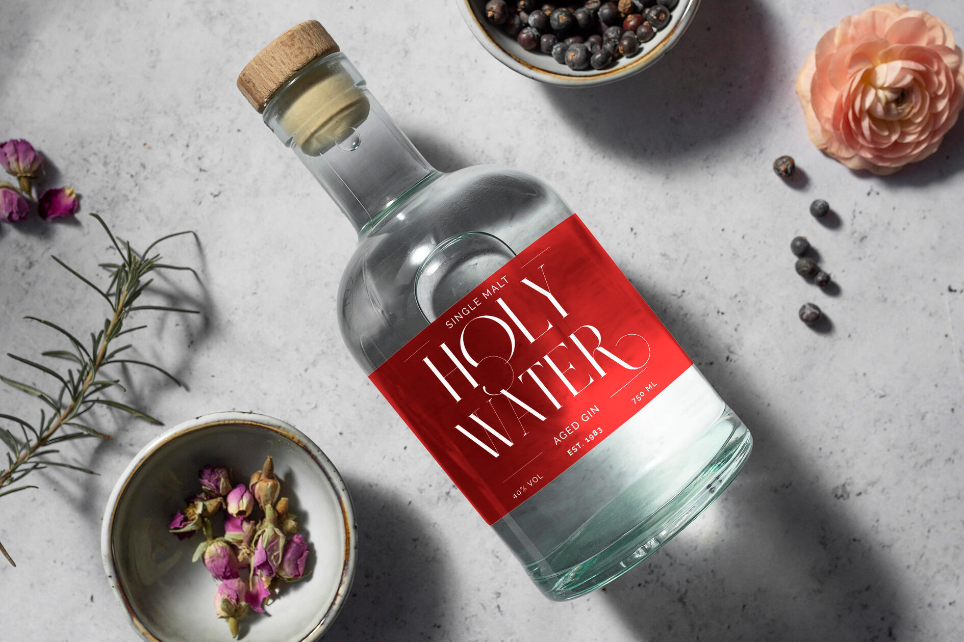 Holy Water Logo and Label Concept